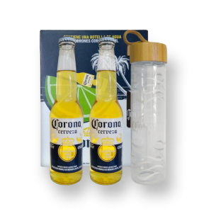 Corona Set 2 Porrones *330ml + 1 Botella Agua