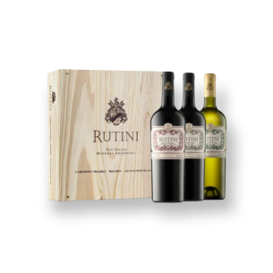 Rutini Cabernet Malbec - Malbec - Sauvignon Estuche Madera X 3 Bot *750ml