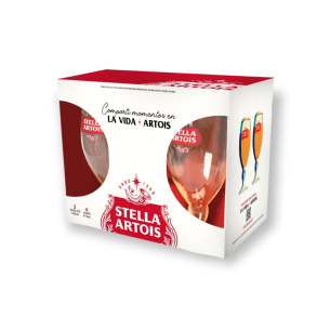 Stella Artois Set 4 Latas *473ml + 2 Chalice 